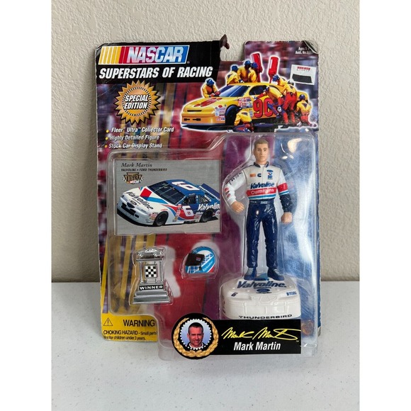 Vintage Toy Biz 1997 Nascar Superstars of Racing Mark Martin #6 Valvoline Figure - Picture 1 of 6